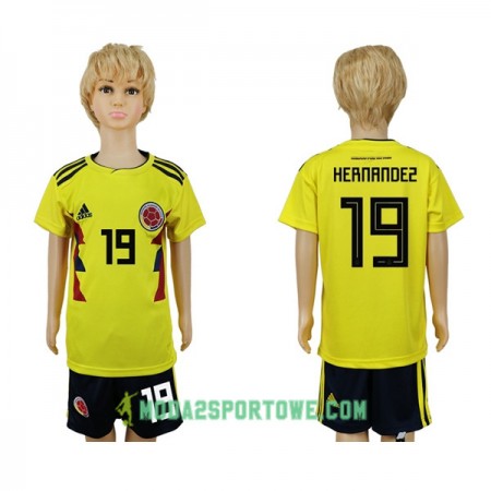 Koszulka Kolumbia Hernandez 19 Dziecięcy Mistrzostwa Świata 2018 Domowe Stroje Piłkarskie